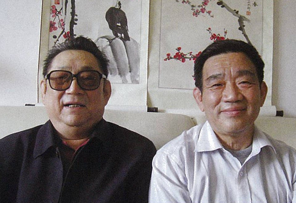 General Xu Qinxian (left) and author Yang Jisheng (right) seen in a recent photo